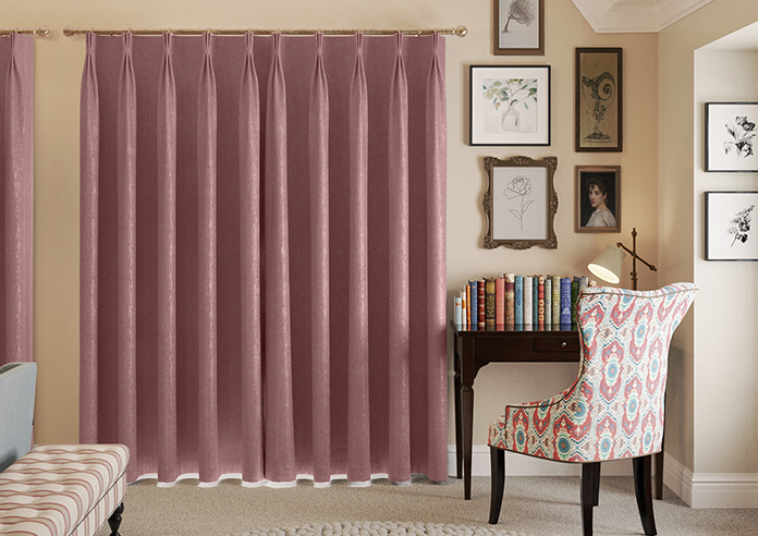 Delicate Chevron, Garnet - Made to Measure Curtains - Image 7